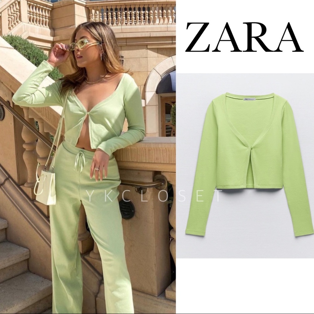 CROPPED LONG SLEEVE CARDIGAN || ZARA || YKCLOSET